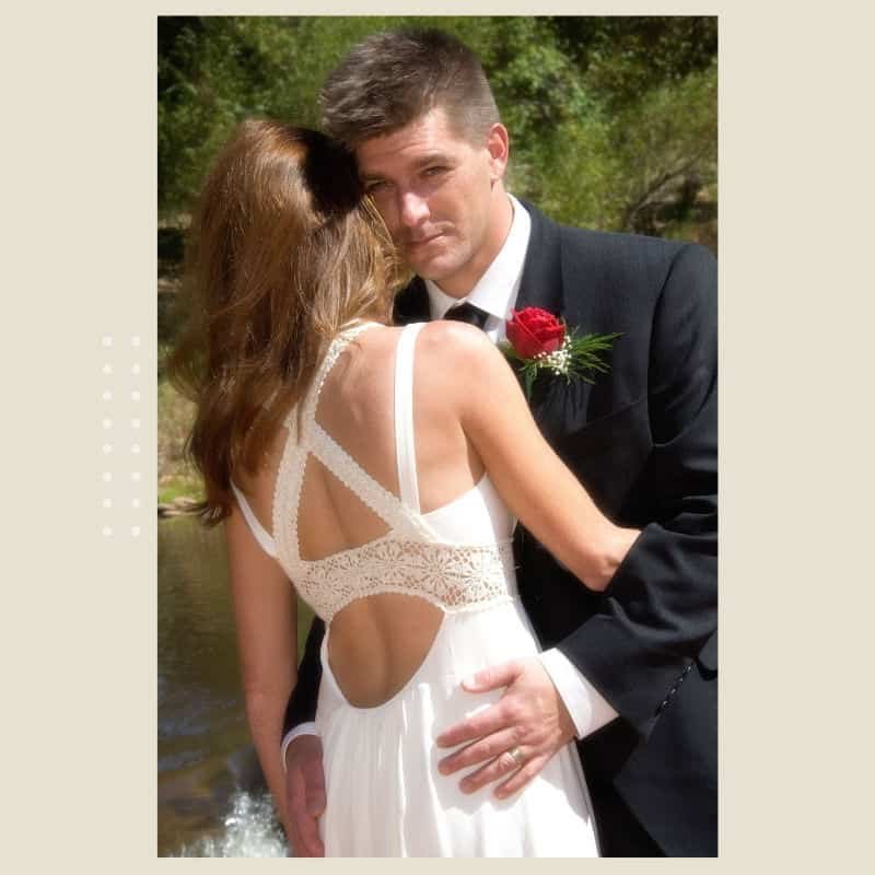 A couple on their wedding day in Sedona, Arizona...