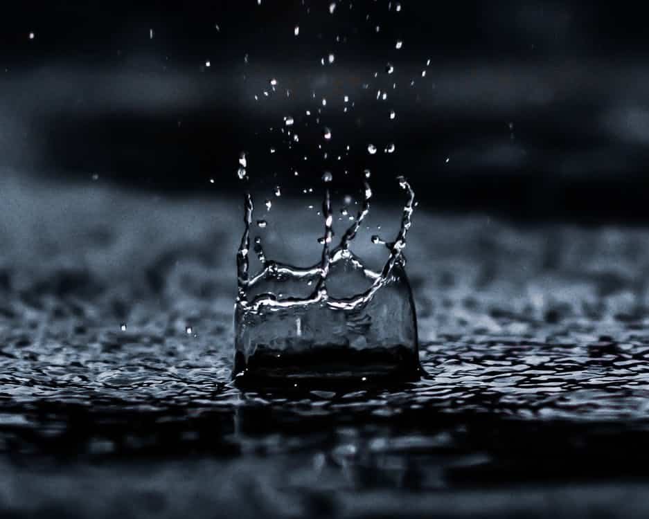 a splash of rain...