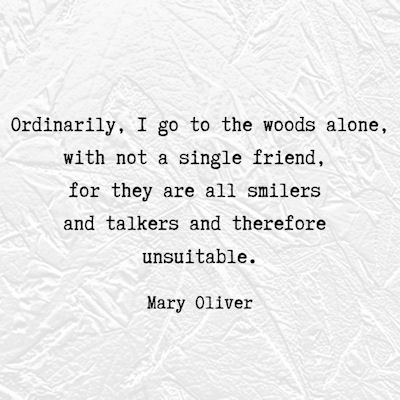 Mary Oliver selection of her tree poem, How I Go to the Woods...