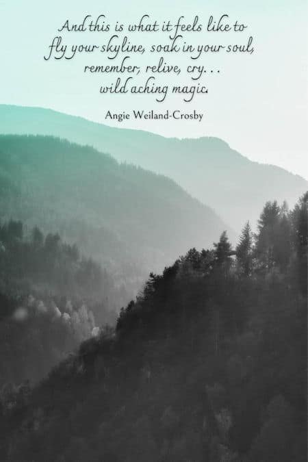 beautiful heartbreak quote, nature photography of mountains and trees by Eberhard Grossgasteiger...