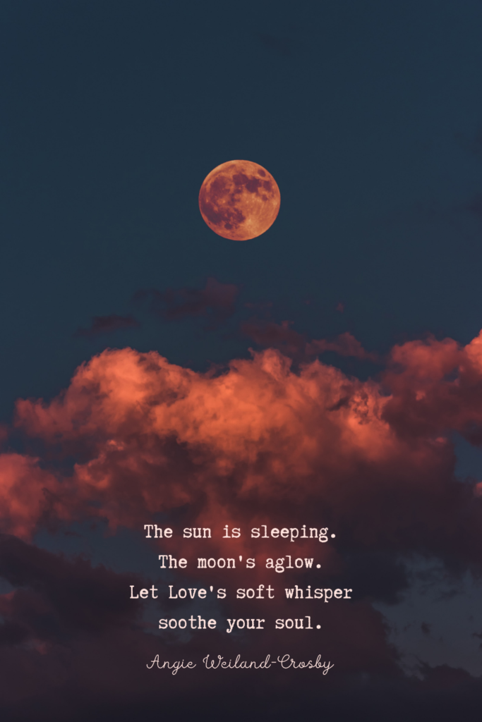 Grief and Love Quote with a full moon | Photo by Altanay Dinc