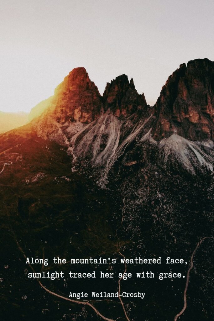 mountain quote | Sunlit Mountain Photography by Eberhard Grossgasteiger