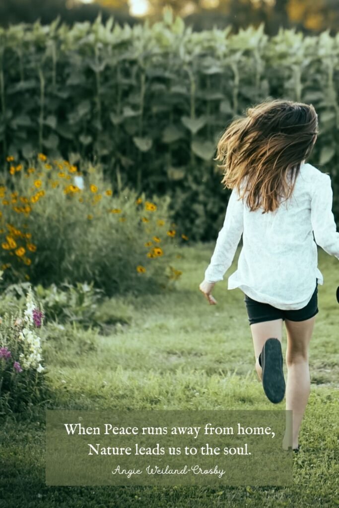 Nature Photography of a girl running by Nine Koepfer